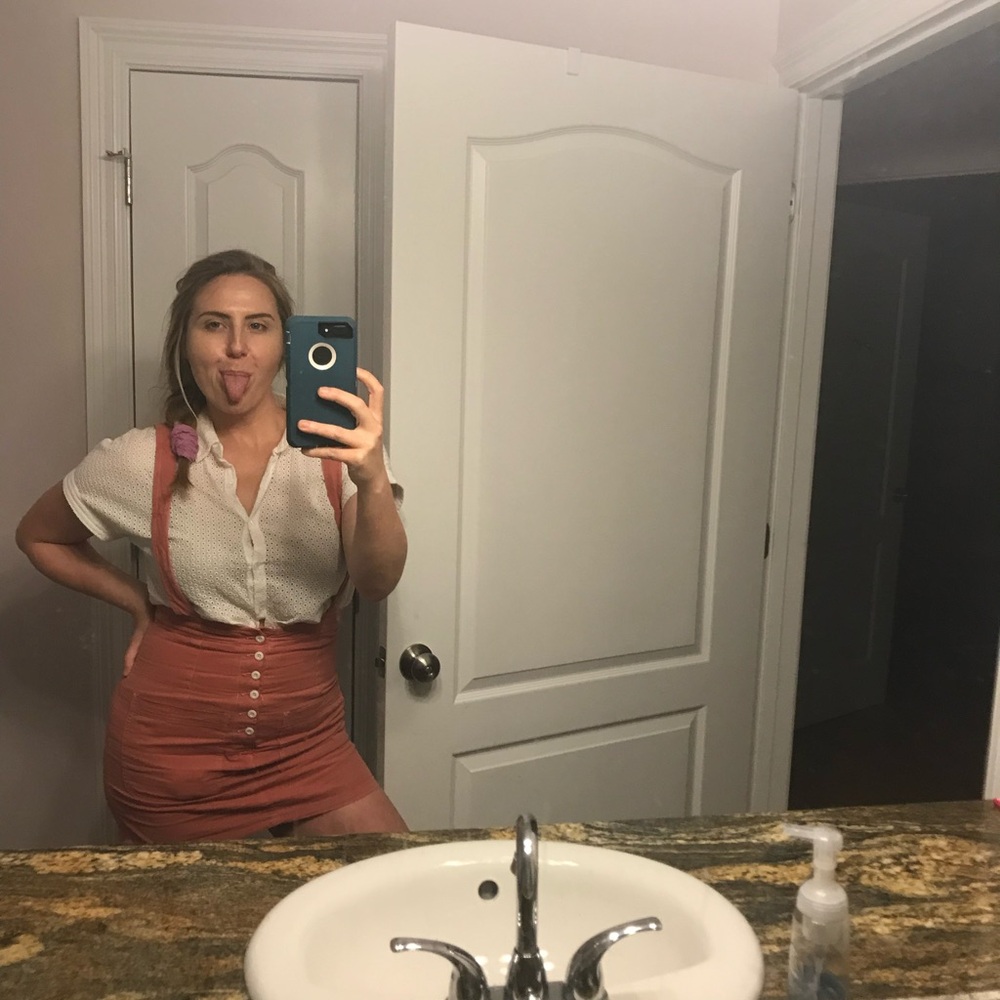 White Eyelet crop blouse